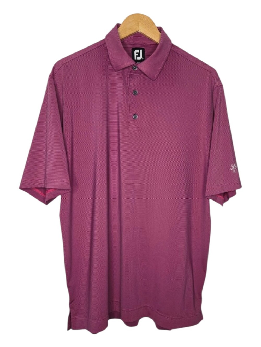 FootJoy Mens Orchid Striped Peformance Golf Polo Shirt Size Large